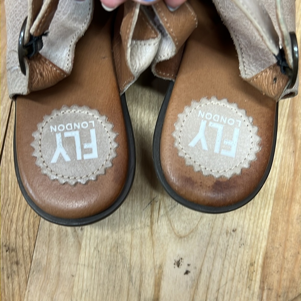 Fly London Silver and Brown Sandals - Picture 7 of 10